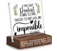 A Truly Great Dentist is Hard to Find, Thank You Appreciation Gifts for Dentist Women Men Retirement Graduation Farewell Leaving Going Away W ifts Decorative Signs Plaque ABF12