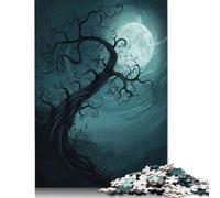 A Twisted Tree Silhouette Jigsaw Puzzles Puzzle for Adults Kids. 1000 Pieces Whimsical Challenge Toy Educational Games Home Decoration for Adults& Kids Age 14 Years Up 1000pcs (75x50cm)