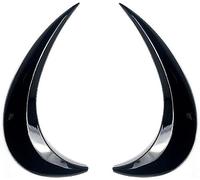 A two-piece headlight brow cover kit for 2012-2018 Volkswagen Beetles designed to protect the headlight brow cover trim (Standard/Type B: Gloss Black)