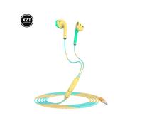 (A) U24 Wired Headphones Stereo 3.5MM IN-Ear Running Music Game Noise Cancel