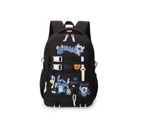 (A) UK Stitch Backpack Students Boys Girls Back To School Bags Teens Daily Backpack