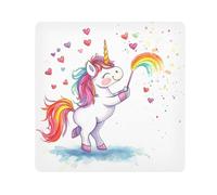 A Unicorn Rainbow Heart Camera Wrap Cloth, Squares Magic Self-Adhesive Cloth for Lens Camera Anti-Scratch Lens Protector Makeup Wrap Cloth Bag 17.7" x 17.7"