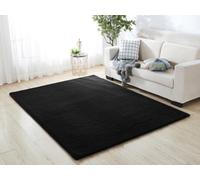A.unique Home Luxurious Faux Fur Rabbit Rug - Black, 160Cm X 200Cm