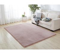 A.unique Home Luxurious Faux Fur Rabbit Rug - Blush Pink, 160Cm X 200Cm