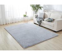 A.Unique Home Luxurious Faux Fur Rabbit Rug In a Variety of Colours & Sizes (Silver, 100cm x 150cm)