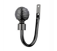 A.Unique Home Pair of Etched Ball Metal Holdbacks with Fittings, In a Variety of Colours. (Black Nickel, Holdbacks)