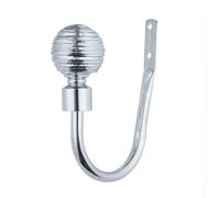 A.unique Home Pair Of Etched Ball Metal Holdbacks With Fittings - Nickel