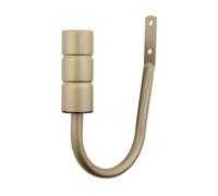 A.unique Home Pair Of Plain Barrel Metal Holdbacks With Fittings - Matte Gold