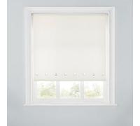 A.unique Home Premium Quality Trimmable Square Eyelet Window Roller Blind - 5Ft - Cream - 150Cm (W) X 170Cm (L)