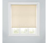 A.unique Home Premium Quality Trimmable Square Eyelet Window Roller Blind - 5Ft - Natural - 150Cm (W) X 170Cm (L)