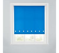 A.unique Home Premium Quality Trimmable Square Eyelet Window Roller Blind - 5Ft - Royal Blue - 150Cm (W) X 170Cm (L)