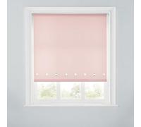 A.unique Home Premium Quality Trimmable Square Eyelet Window Roller Blind - 6Ft - Blush Pink - 180Cm (W) X 170Cm (L)