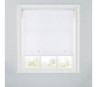 A.unique Home Premium Quality Trimmable Square Eyelet Window Roller Blind - 6Ft - White - 180Cm (W) X 170Cm (L)