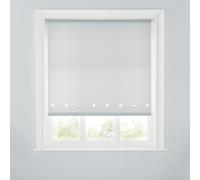 A.Unique Home Premium Quality Trimmable Square Eyelet Window Roller Blind in a Variety of Colours and Sizes Ideal for any Room. 5FT - Grey - 150cm (W) x 170cm (L) | 59" (W) x 66.9" (L)