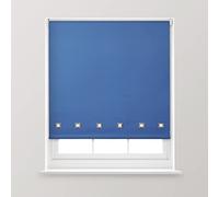 A.Unique Home Premium Quality Trimmable Square Eyelet Window Roller Blind in a Variety of Colours and Sizes Ideal for any Room. 5FT - Royal Blue - 150cm (W) x 170cm (L) | 59" (W) x 66.9" (L)