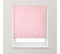 A.Unique Home Premium Quality Trimmable Square Eyelet Window Roller Blind in a Variety of Colours and Sizes Ideal for any Room. 6FT - Pink - 180cm (W) x 170cm (L) | 70.8" (W) x 66.9" (L)