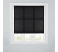 A.unique Home Premium Trimmable Daylight Roller Window Blind - Light Filtering Fabric - 5Ft - Black - 150Cm (W) X 170Cm (L)