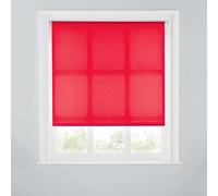 A.Unique Home Premium Trimmable Daylight Roller Window Blind - Light Filtering Fabric,Child Safe Chain for Bedroom,Kitchen,Living Room - 3FT - RED - 90cm (W) x 170cm (L) | 35.4" (W) x 66.9" (L)
