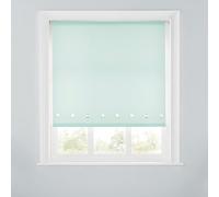 A.Unique Home Premium Trimmable Square Eyelet Roller Window Blind - Light Filtering Fabric, Easy Fit, Child Safe Chain for Bedroom, Kitchen, Living Room. 5FT - DUCK EGG - 150cm x 170cm (59" x 66.9")