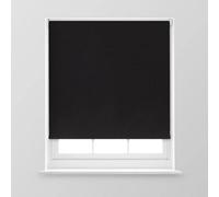 A.unique Home Premium Trimmable Thermal Blackout Roller Window Blind - 4Ft - Black - 120Cm (W) X 170Cm (L)