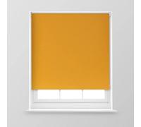A.unique Home Premium Trimmable Thermal Blackout Roller Window Blind - 5Ft - Ochre - 150Cm (W) X 170Cm (L)