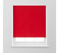 A.unique Home Premium Trimmable Thermal Blackout Roller Window Blind - 6Ft - Red - 180Cm (W) X 170Cm (L)