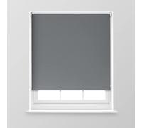 A.Unique Home Premium Trimmable Thermal Blackout Roller Window Blind in a Variety of Colours and Sizes Ideal for any Room - 5FT - Charcoal - 150cm (W) x 170cm (L) | 59" (W) x 66.9" (L)