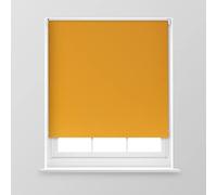 A.Unique Home Premium Trimmable Thermal Blackout Roller Window Blind in a Variety of Colours and Sizes Ideal for any Room - 4FT - Ochre - 120cm (W) x 170cm (L) | 47.2" (W) x 66.9" (L)