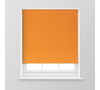 A.Unique Home Premium Trimmable Thermal Blackout Roller Window Blind in a Variety of Colours and Sizes Ideal for any Room - 5FT - ORANGE - 150cm (W) x 170cm (L) | 59" (W) x 66.9" (L)