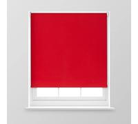 A.Unique Home Premium Trimmable Thermal Blackout Roller Window Blind in a Variety of Colours and Sizes Ideal for any Room - 5FT - Red - 150cm (W) x 170cm (L) | 59" (W) x 66.9" (L)