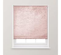 A.Unique Home Premium Trimmable Thermal Crushed Velvet Roller Window Blind in a Variety of Colours and Sizes Ideal for any Room - 2FT - Blush Pink - 60cm (W) x 170cm (L) | 23.6" (W) x 66.9" (L)