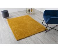 A.Unique Home Rome Shaggy Living Room Bedroom Rug 110cm x 150cm | Ultra-Soft 1050gsm | 2.5cm Low Pile Shaggy Rug (Mustard)