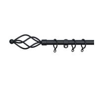 A.unique Home Small Twisted Metal Extendable Curtain Pole With Rings And Fittings (13/16mm).