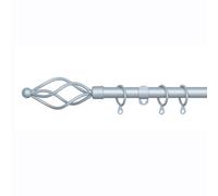 A.unique Home Small Twisted Metal Extendable Curtain Pole With Rings And Fittings (13/16mm).