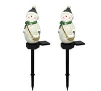 A Unique Touch to Your Holiday Decor with This Set of Two Adorable Solar Powered Snowmen (snowman)