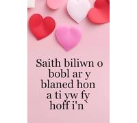 A unique Welsh notebook for Valentines day, St Dwynwen's Day gift idea for her, a great notebook for journalling and to do list