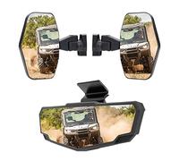 A & UTV PRO Rear View Mirror and Side Mirrors Kit for Can Am Defender Max HD7 HD8 HD9 Pro HD10 2016-2025, Adjustable Break-Away Rearview Mirrors Accessories, Replace OEM #715002459, NOT FOR DOOR