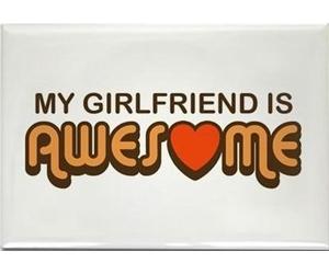 A Valentine Love fridge magnet with the wording My Girlfriend is awesome from our unique Valentines gift range. An original gift idea for girlfriend , boyfriend , husband , wife 729
