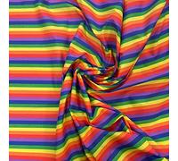 A Variety of Rainbow Fabrics - Choose Satin Polycotton or Organza 112/150cm Wide - Rainbow PC Narrow - 1 Metre
