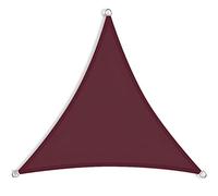 a Vela Parasole Triangolare 5.8x5.8m Ombreggiante in Poliestere Antistrappo Kit di Fissaggio Incluso Protezione Sole per Giardino Terrazzo Balcone Weinrot