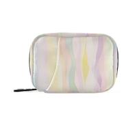 A Vertical Ai Illustration of Pastel Colors Medicine Bag with Detachable Compartments Attachable Portable Pill Organizer for Purse