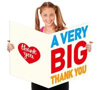 A Very Big Thank You Jumbo Greeting Card with Envelope Gratitude Giant Greeting Card Thanks for Birthday Party Baby Shower Wedding Gift Large 14 x 22 Inch