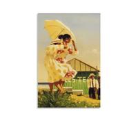 A Very Dangerous Beach by Jack Vettriano - Wall Art Prints Canvas Art 20x30cm - Limited Edition Posterты