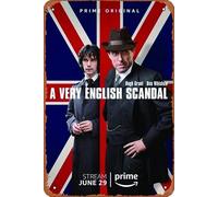 A Very English Scandal TV Series Jeremy Thorpe Hugh Grant Art Vintage Funny Tin Sign Metal Tin Sign 8X12 Inch for Cafe Bar Bedroom Wall Decorative