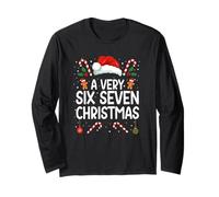 A Very Six Seven Christmas Holiday 67 Meme Funny Long Sleeve T-Shirt