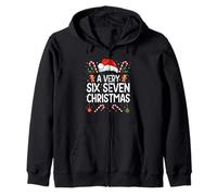 A Very Six Seven Christmas Holiday 67 Meme Funny Zip Hoodie