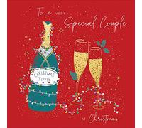 A Very Special Couple Christmas Tipple Foiled Christmas Card Xmas Greeting Cards 458279