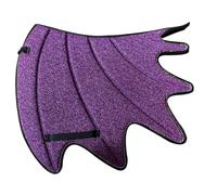 A Very Special Dragon Shaped Wing Saddle pad Made of Thick Memory Fabric, Equipped with Sparkling Rhinestone Decorative Strips, and Lined with Sweat Wicking Material. (Purple, Large)