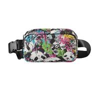 A Vibrant and Colorful Graffiti-Style Pattern Featuring Various Panda Drawings Cute Fanny Pack Waist Bag for Men Women Multipurpose Bum Belt Bag with Adjustable Strap for Workout Running Hiking