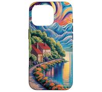 A vibrant and colorful landscape painting. At the forefront, Case for iPhone 16 Pro